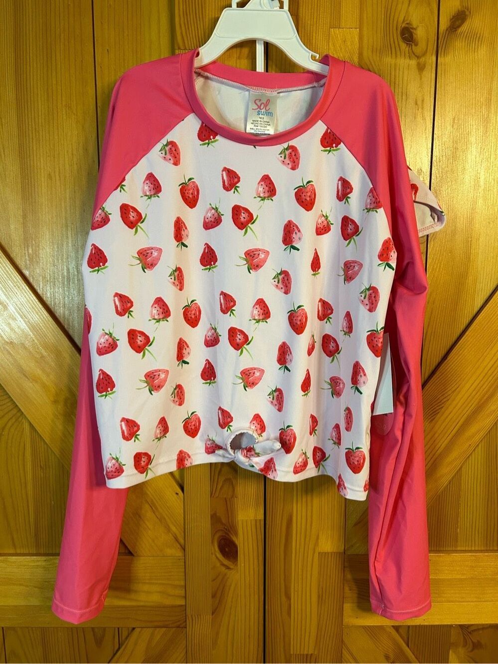 Girls Sol Swim UPF 50 2 Piece Long Sleeve Swimsuit Size 18.5 nwt (0255)